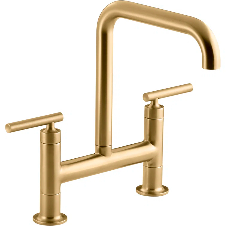 Purist® Two-Hole Deck-Mount Bridge Kitchen Sink Faucet
