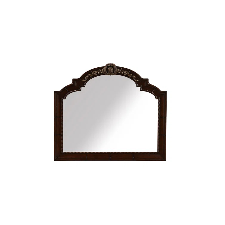 Valencia Brown Wood Traditional Wall Mirror