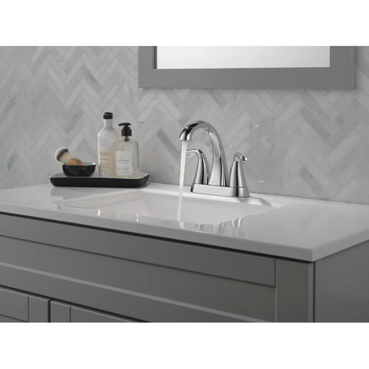Arvo Centerset Bathroom Faucet with Drain Assembly, 2-handle Bathroom Sink Faucet