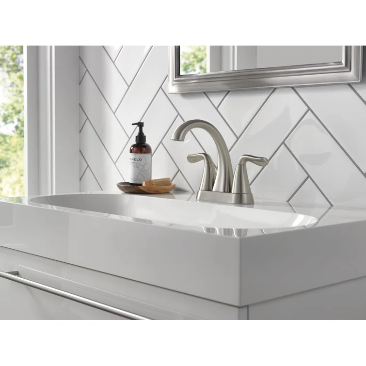 Arvo Centerset Bathroom Faucet with Drain Assembly, 2-handle Bathroom Sink Faucet