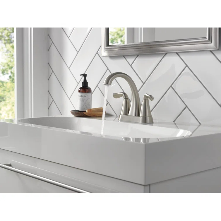 Arvo Centerset Bathroom Faucet with Drain Assembly, 2-handle Bathroom Sink Faucet