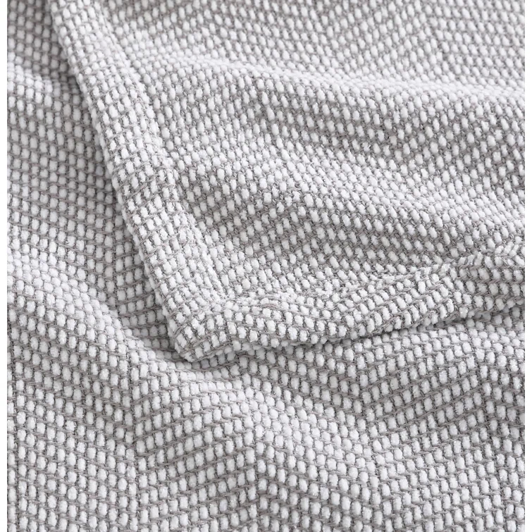 Vera Wang Chenille Pique Cotton Grey Blanket