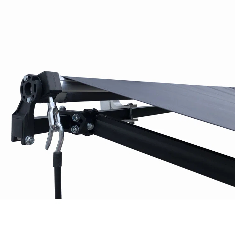 Retractable Home Patio Awning | Deck Canopy |UV Protection Sunshade | Manual Black Frame | Upgraded 2024