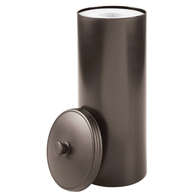 iDesign Plastic Toilet Tissue Holder Stand, The Kent Collection - Hold 3 Rolls of Toilet Paper, 6.5" x 15.5"