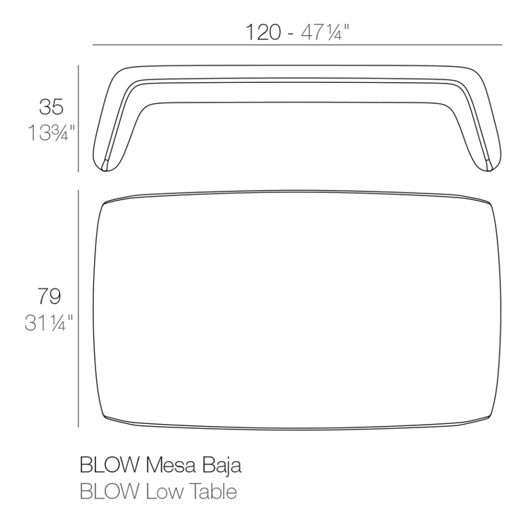 Blow Plastic/Resin Coffee Table