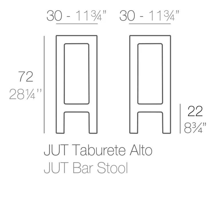 Jut 28.25" Patio Bar Stool