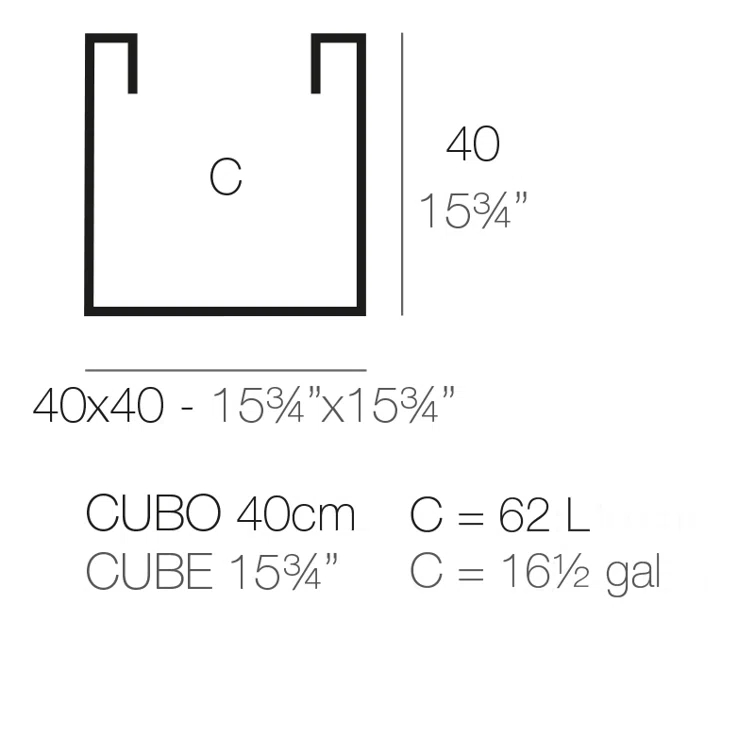 Cube - High Resin Pot Planter - Basic