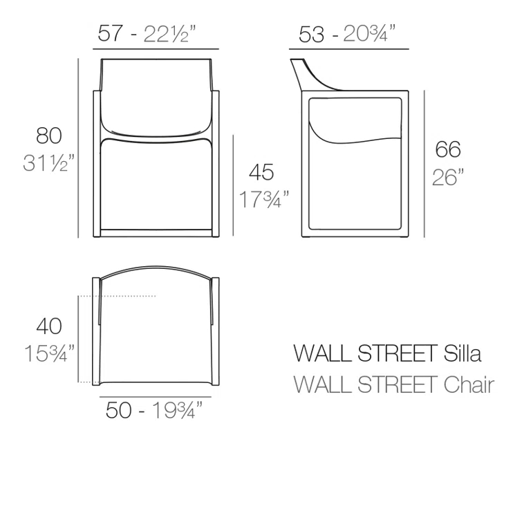 Wall Street Outdoor Dining Armchair