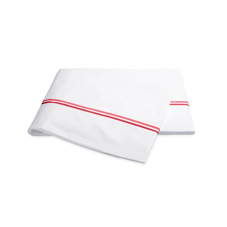 Twin White Cotton Embroidered Percale Sheet Set