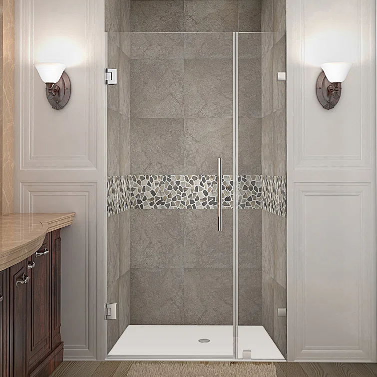 Nautis 32" x 72" Hinged Frameless Shower Door