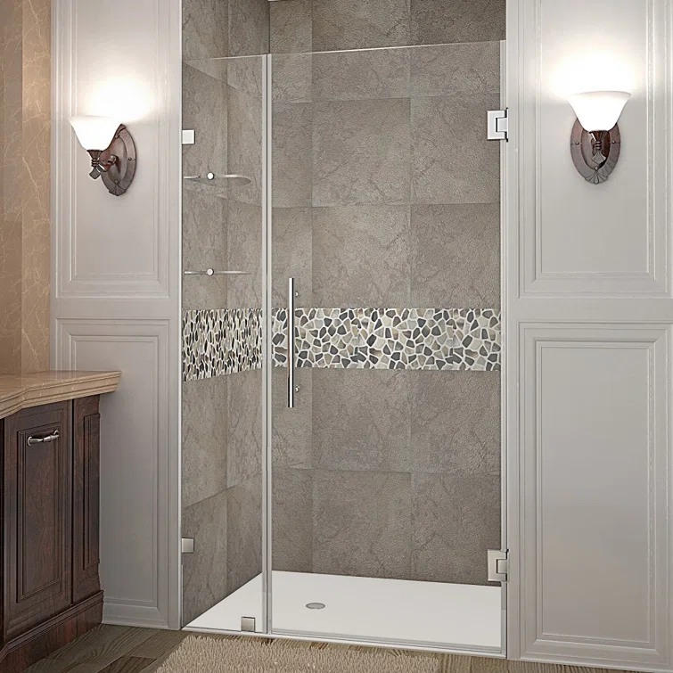 Nautis GS 36 x 72 Hinged Completely Frameless Shower Door