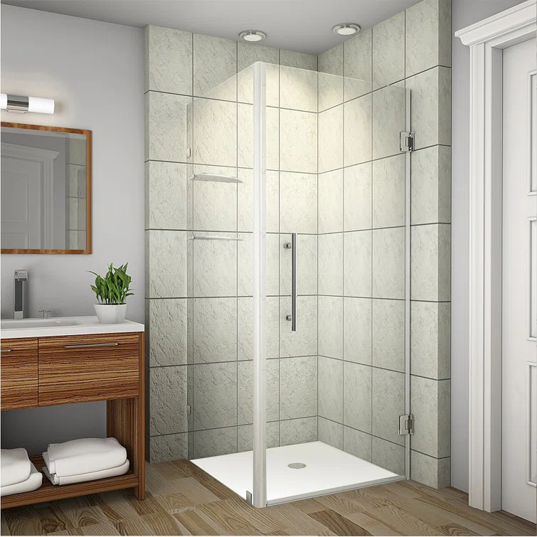 Aquadica GS 34" x 72" Square Hinged Shower Enclosure