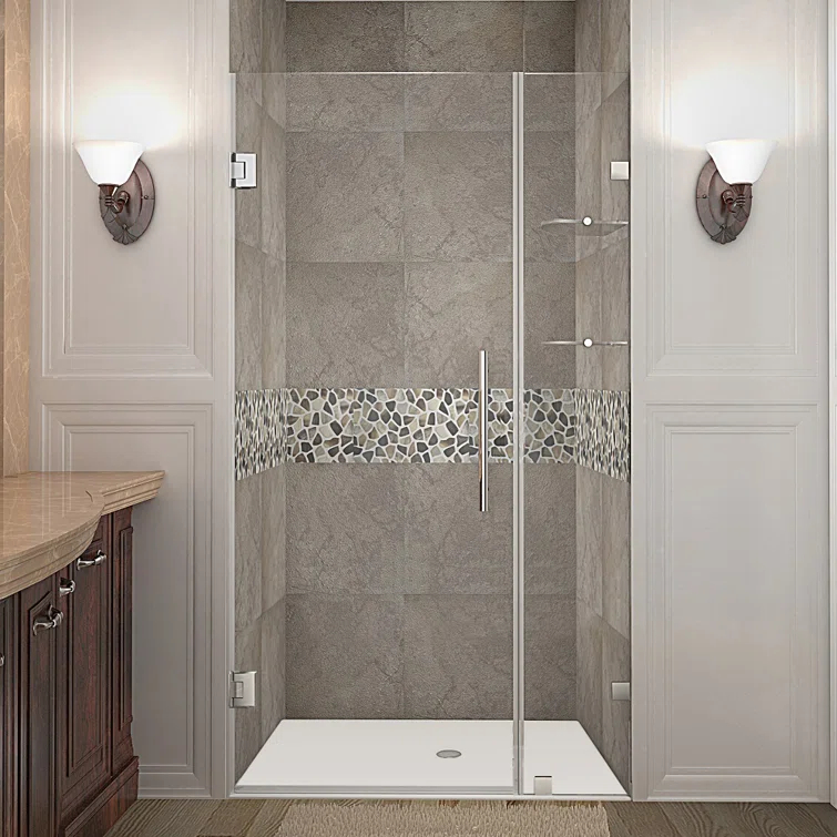 Nautis GS 36 x 72 Hinged Completely Frameless Shower Door
