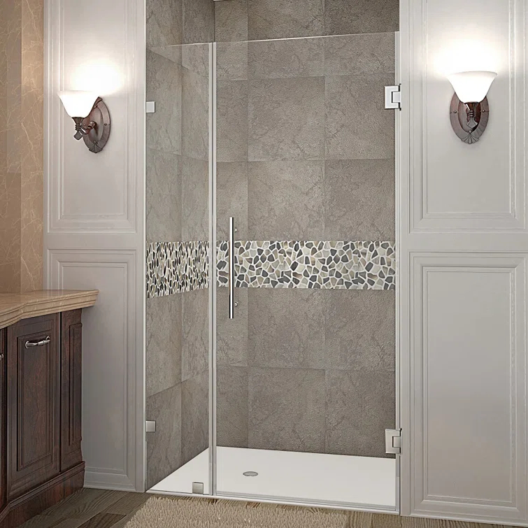 Nautis 32" x 72" Hinged Frameless Shower Door