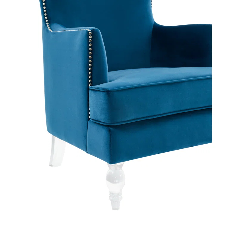 Bree 73.914Cm Wide Velvet Wingback Chair
