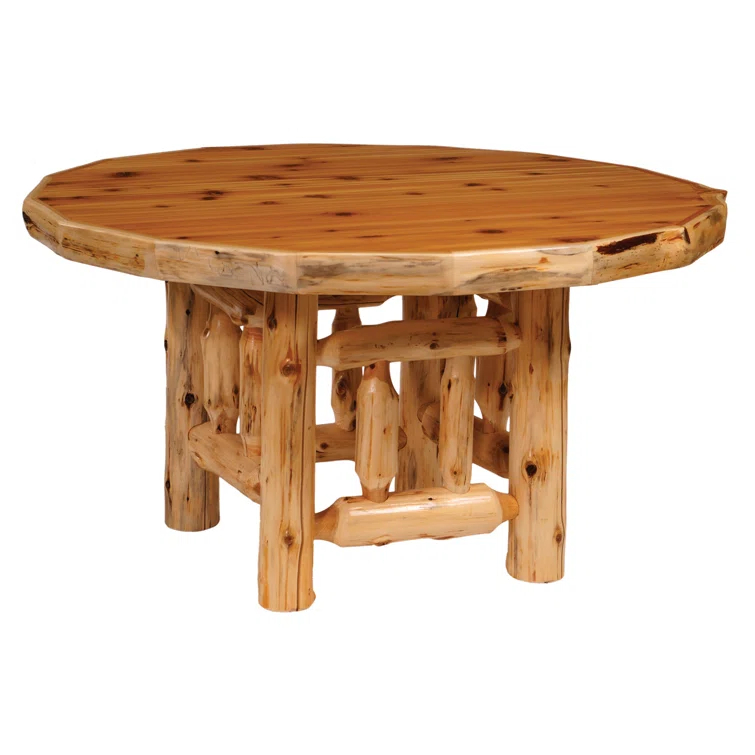 Traditional Cedar Log Dining Table