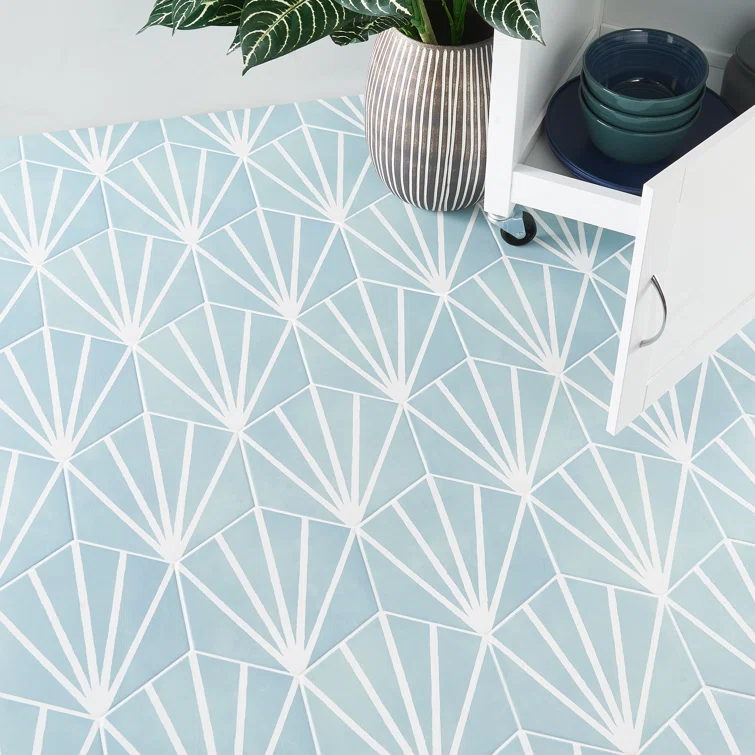 GeoHex Deco 8" Hexagon Matte Porcelain Floor and Wall Tile (9.03 Sq. Ft. / Case)