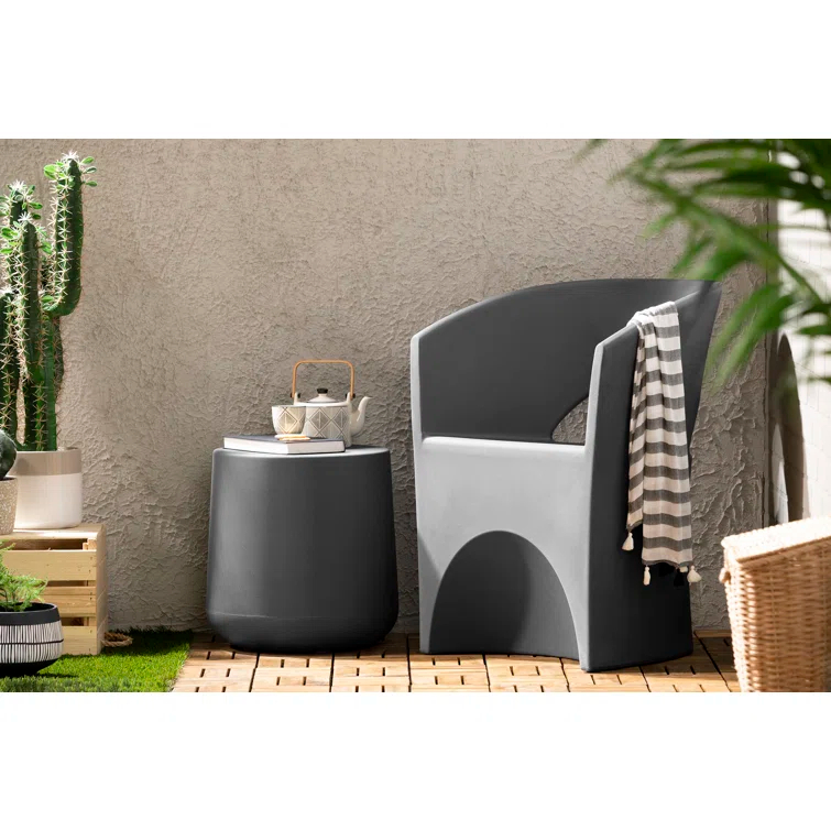 Dalya 15.75'' Plastic / Acrylic Outdoor Side Table