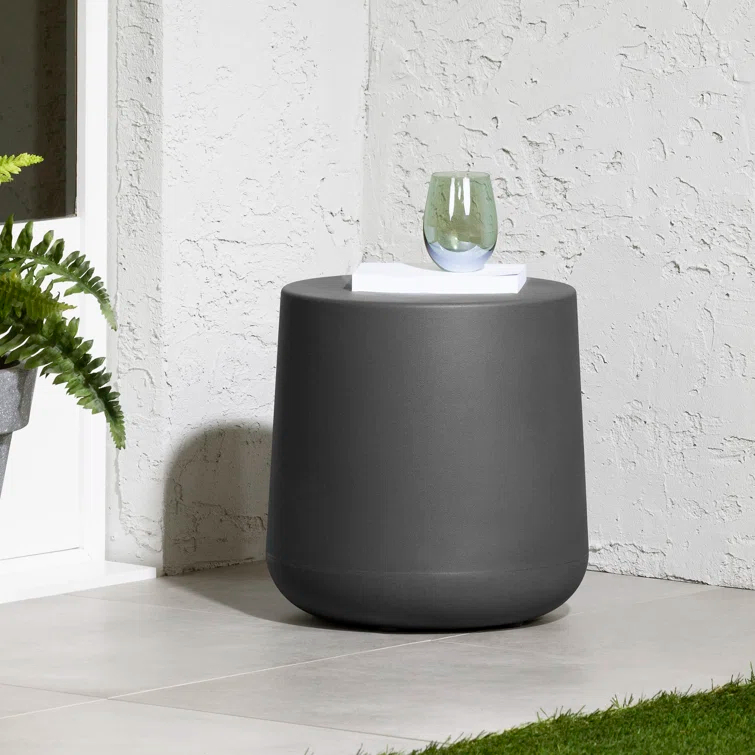 Dalya 15.75'' Plastic / Acrylic Outdoor Side Table