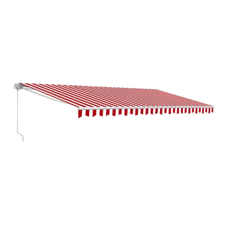 Motorized Retractable White Frame Patio Awning