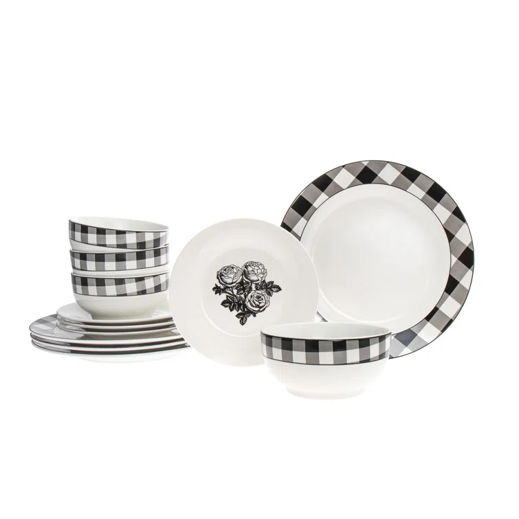 Godinger Silver Art Co Godinger 12 Piece Dinnerware Set, Service for 4
