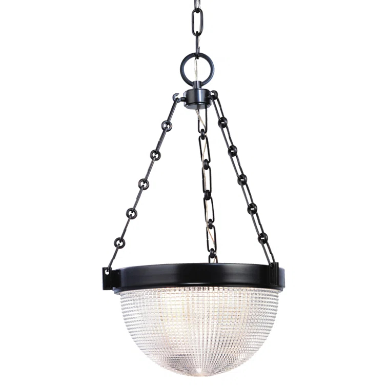 Winfield Satin Nickel Glass Bowl Pendant Light