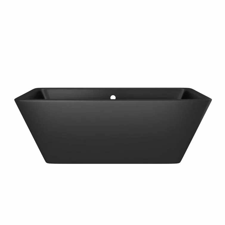 NativeStone 66" x 34" Freestanding Soaking Cement Bathtub