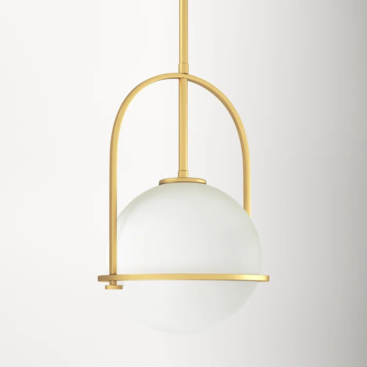 Arie Single Light Glass Dimmable Pendant