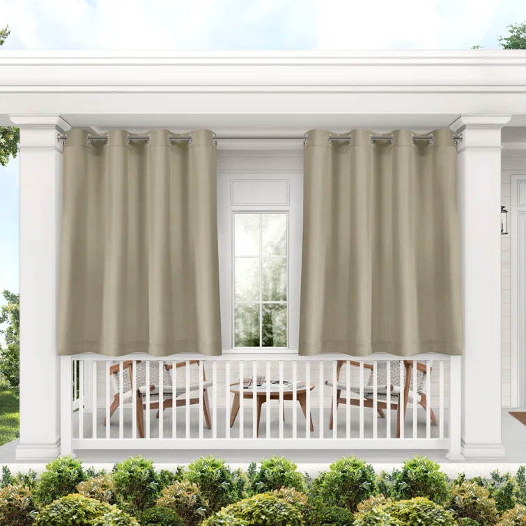 Cabana Solid Heavyweight Indoor Outdoor Curtains