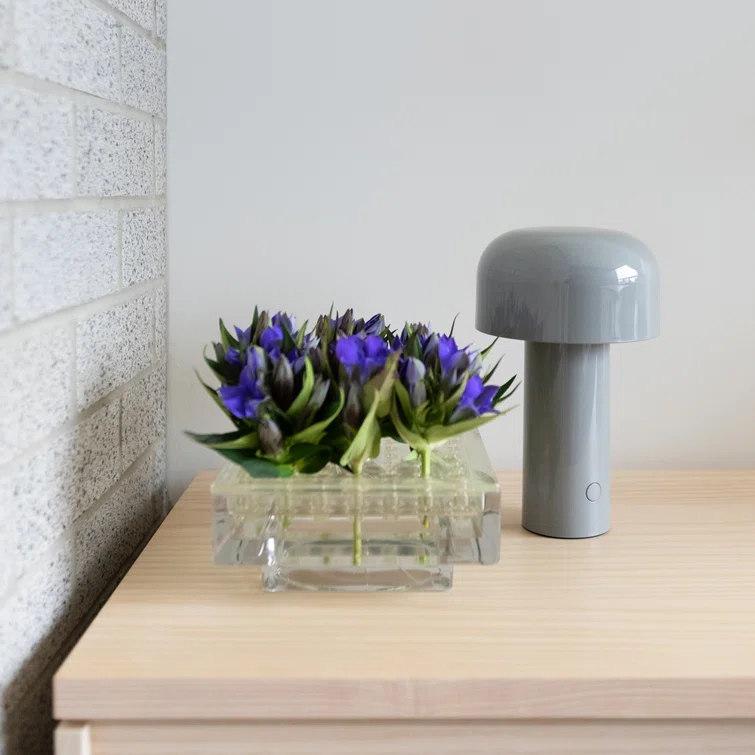 Gray Blue Cordless Adjustable Outdoor Kids Table Lamp