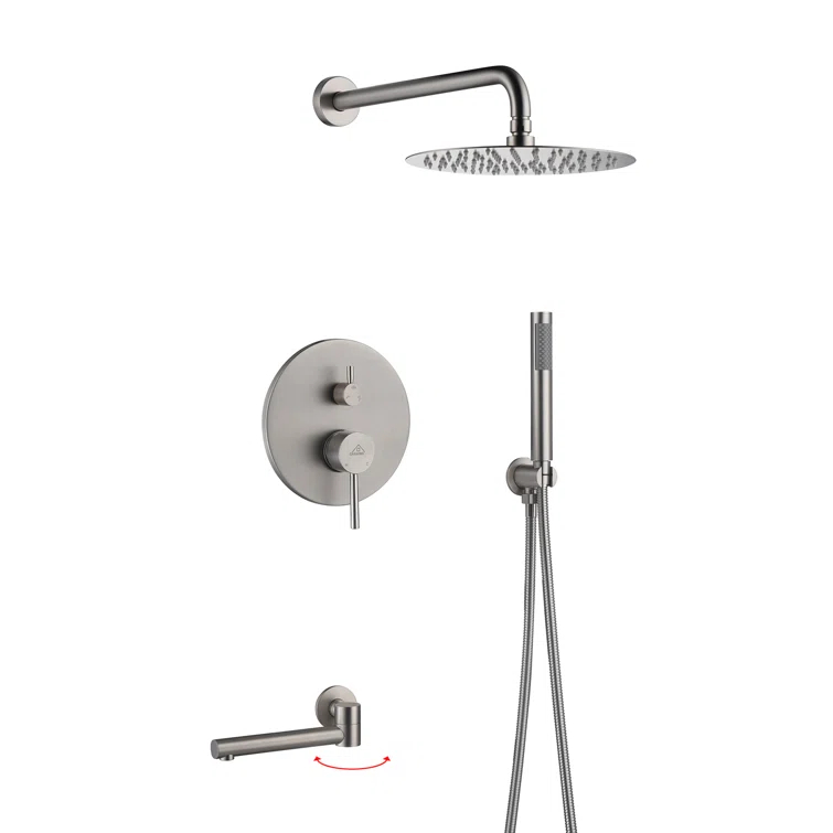 PureEssence Pressure-Balanced (Temperature And Volume) All-In-One Kit with Rough in-Valve
