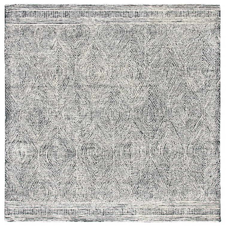 Abstract Three Hundred FortyArea Rug In Ivory / Charcoal