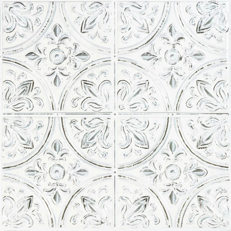 10.5'' W x 10.5'' L PVC Peel and Stick Field Tile