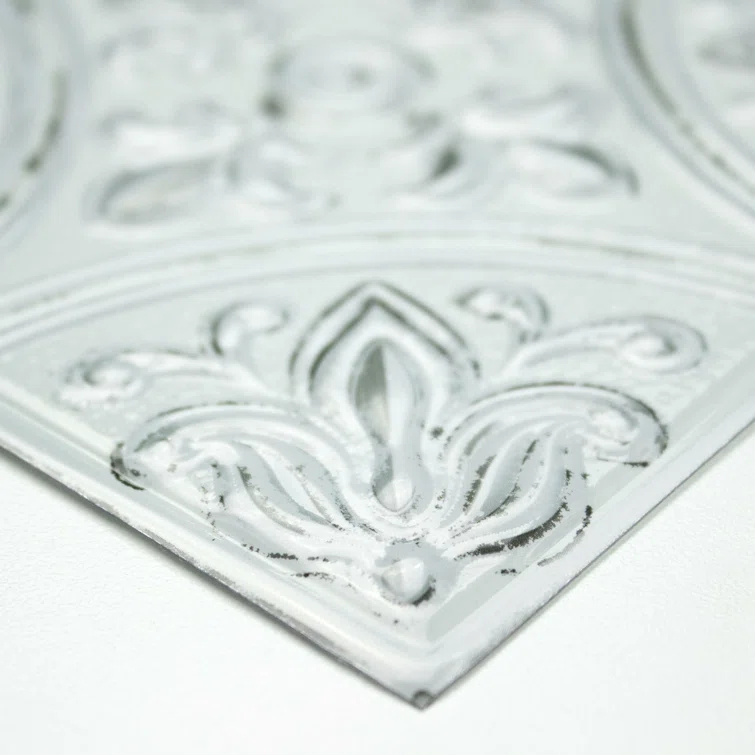 10.5'' W x 10.5'' L PVC Peel and Stick Field Tile