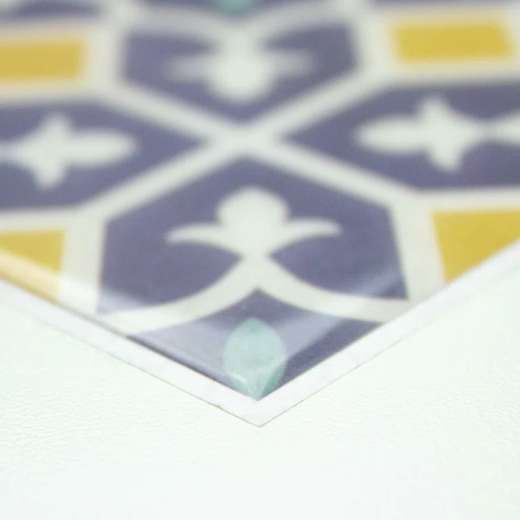 10.5'' W x 10.5'' L PVC Peel and Stick Field Tile