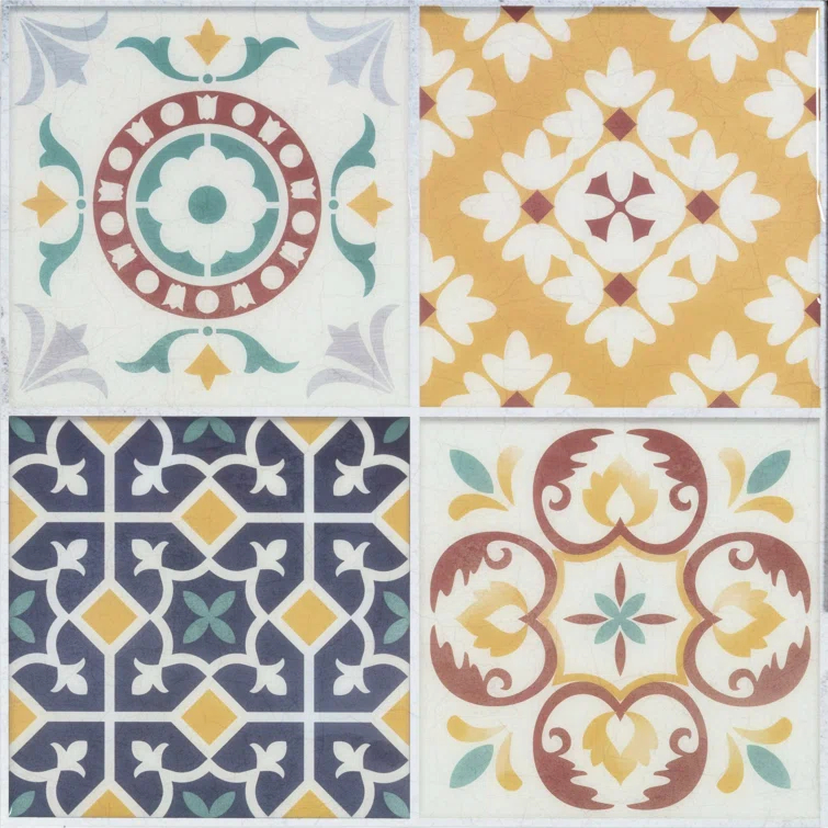 10.5'' W x 10.5'' L PVC Peel and Stick Field Tile