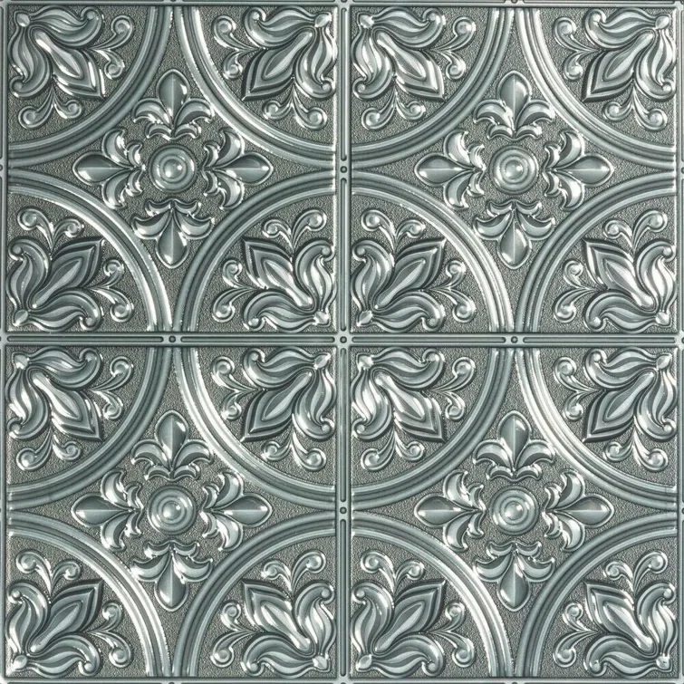 10.5'' W x 10.5'' L PVC Peel and Stick Field Tile