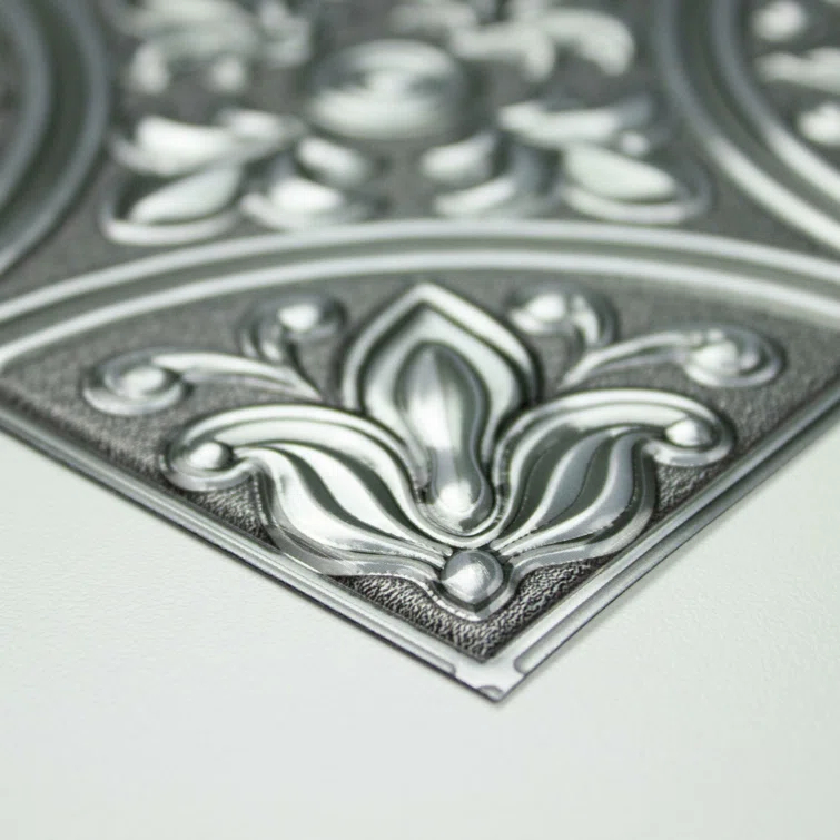 10.5'' W x 10.5'' L PVC Peel and Stick Field Tile