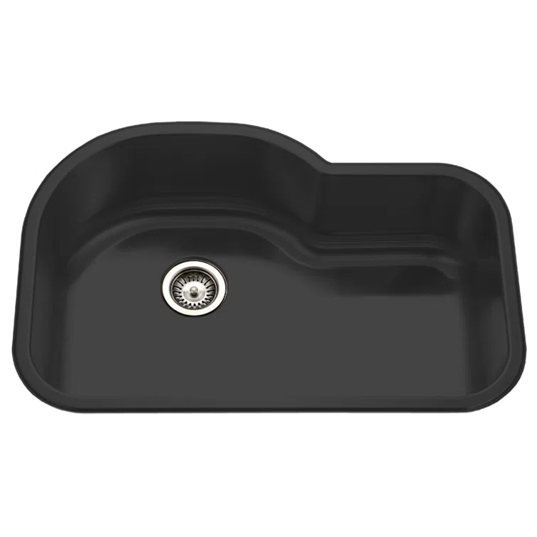 Houzer Farmhouse Platus Apron Front 30 Inch Fireclay Single Bowl Kitchen Sink