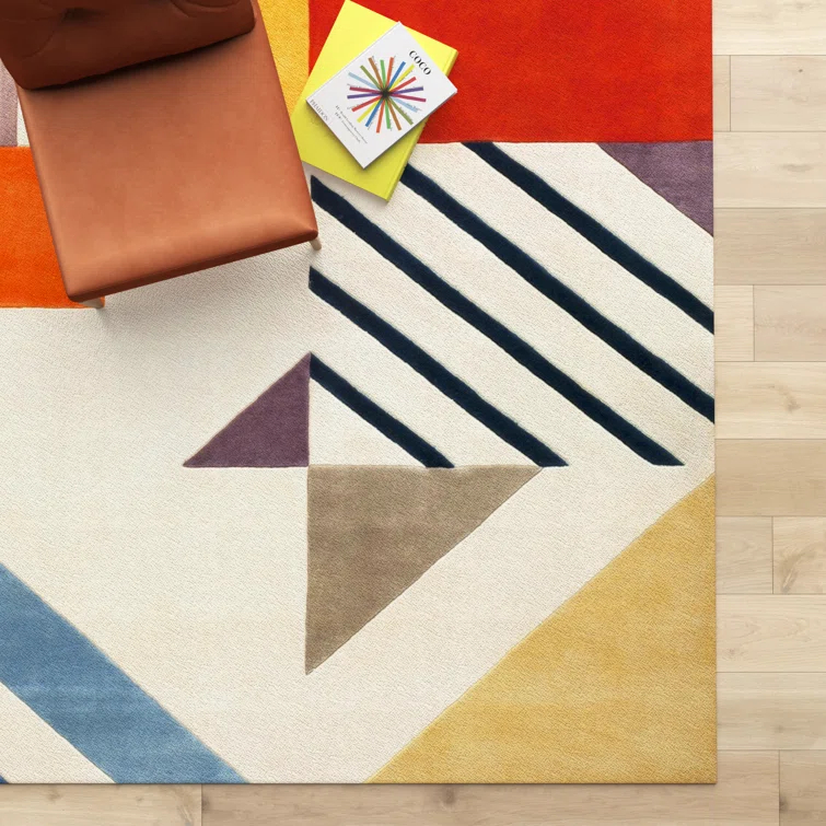 Tripoli Hand Tufted Wool Ivory/Multi Rug