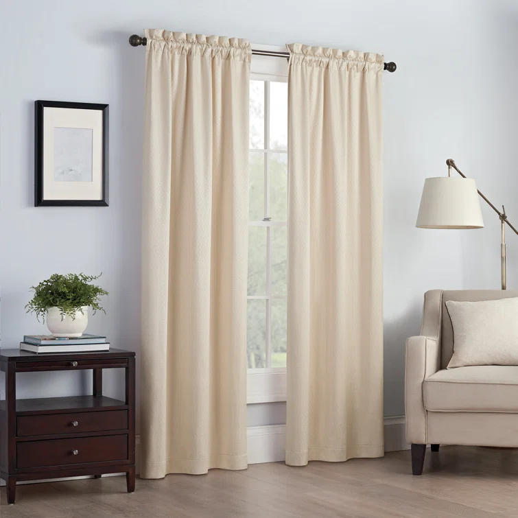 Canova Polyester Blend Light Filtering Curtain Panel