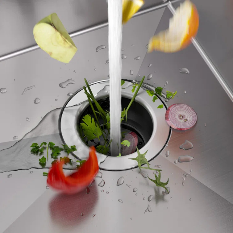 KRAUS 32-in. Bellucci Workstation Composite Kitchen Sink with WasteGuard™ Garbage Disposal