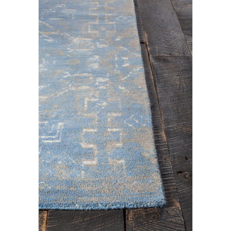 Tayla Hand-Tufted Blue Area Rug