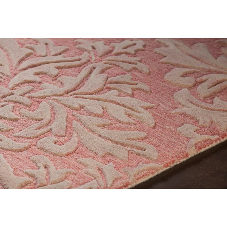 Yelena Performance Wool Damask Indoor Rug