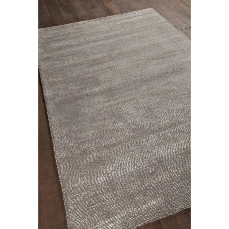 Gray Flat Woven Wool and Synthetic Area Rug, 9' x 13'