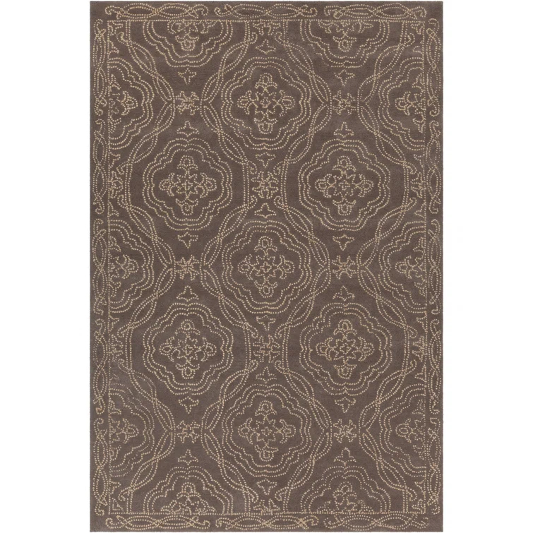 Hailee Wool Damask Indoor Rug
