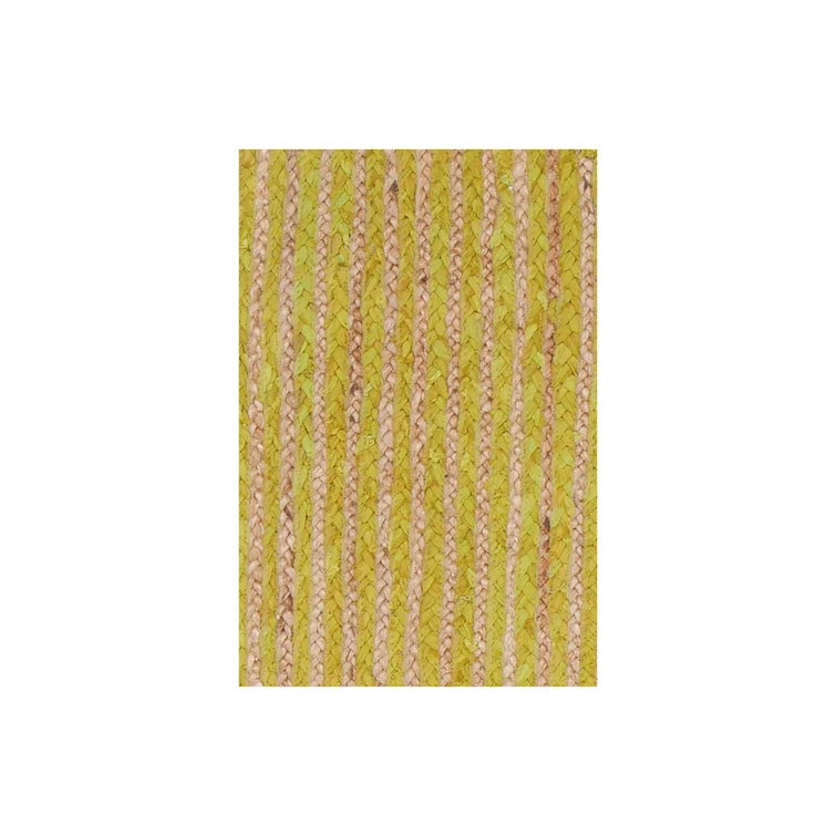 Alyssa Textured Contemporary Lime Green Area Rug