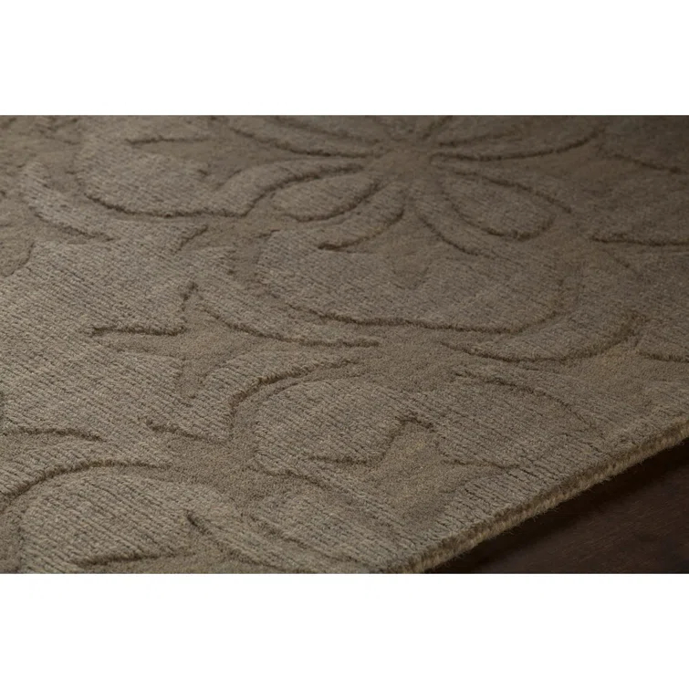 Rekha Patterned Tranditional Brown Area Rug