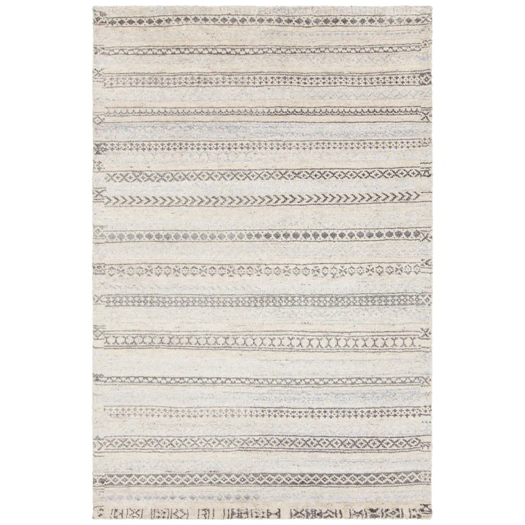 Isla Hand-Knotted Cream/Gray Area Rug