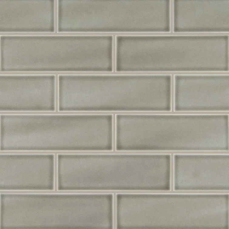 Glazed Handcrafted 4" x 12" Glossy Ceramic Subway Tile